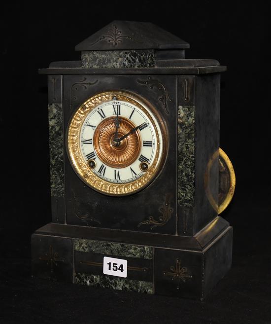 A Victorian marble clock